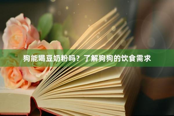 狗能喝豆奶粉吗？了解狗狗的饮食需求